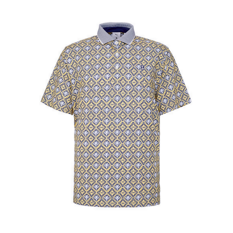 Puma X Ptc Tile Polo Men's - Red Fire-Sunny Yellow