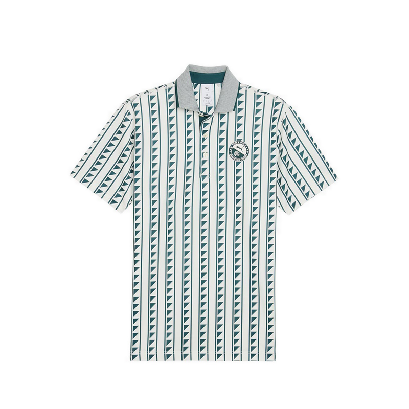 Puma X Rc Mattr Polo Men's - Warm White-Green Terrain