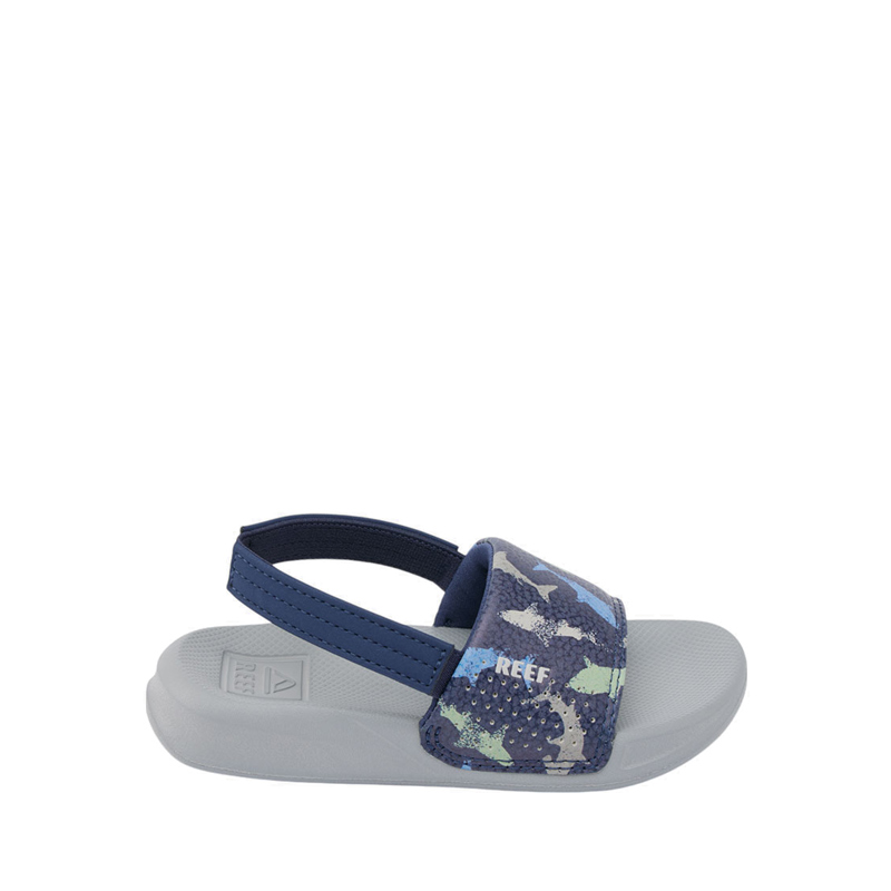 Little One Slide Kids Boys Sandals - Navy Shark