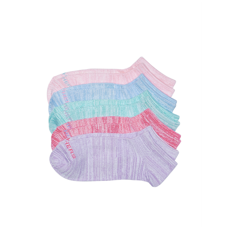 SKECHERS 5PK NON TERRY LOW CUT WOMEN - MIXED COLOR