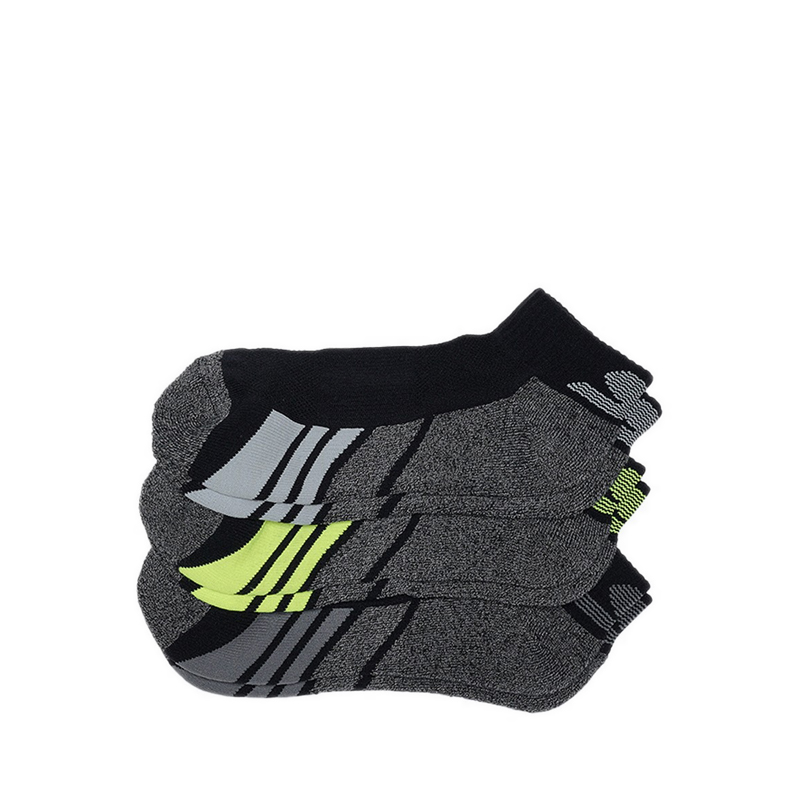 3Pk 1/2 Terry Qtr Crew Mens - Black/Yellow