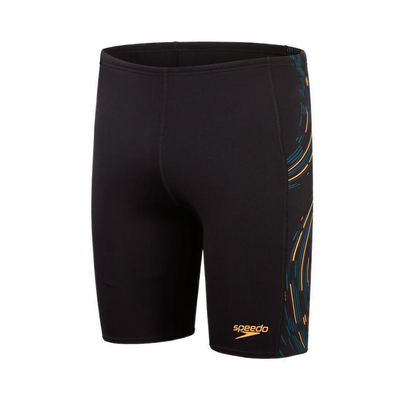 Mens Tech Panel Jammer - Black /Mandarin Peel / Dark Teal