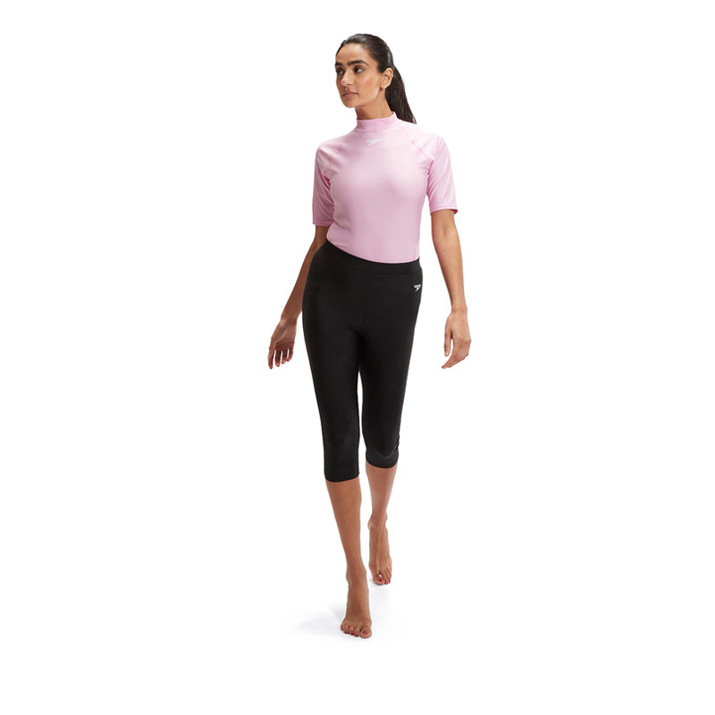 Womens 3/4 Swim Pant - Black