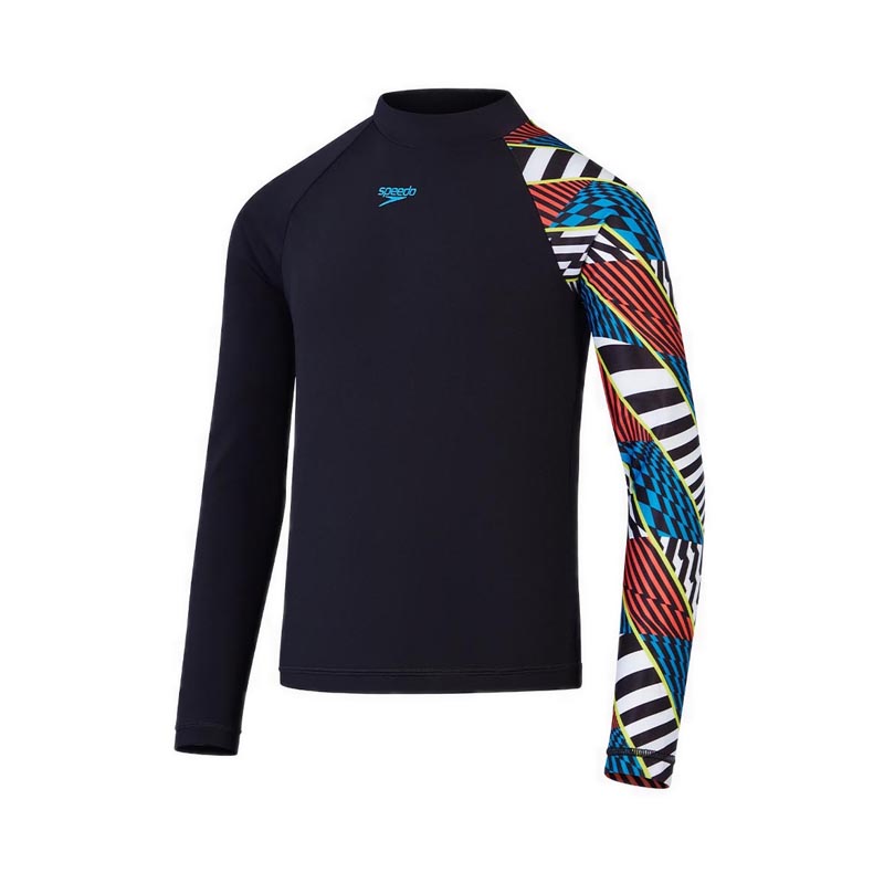 Boys Digital Long Sleeve Rash Top - Black, White, Watermelon, Bolt,  Bitter Lime