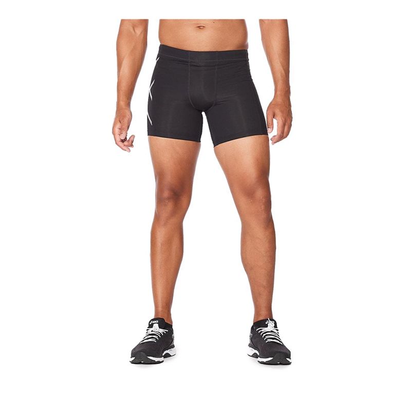 Mens Mens Compression 1/2 Short - Black