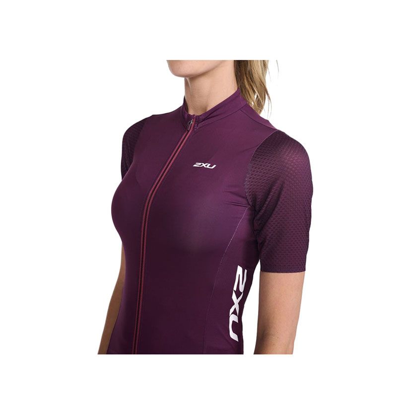 WOMEN AERO CYCLE SHORT SLEEVE JERSEY - PURPLE