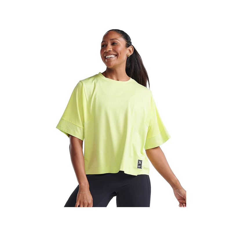 Womens Motion Sport Mesh Tee - Yellow