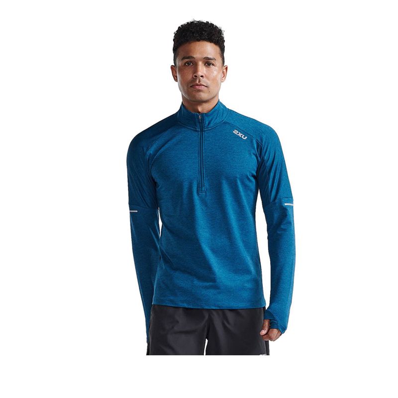 Mens Aero 1/2 Zip - Blue