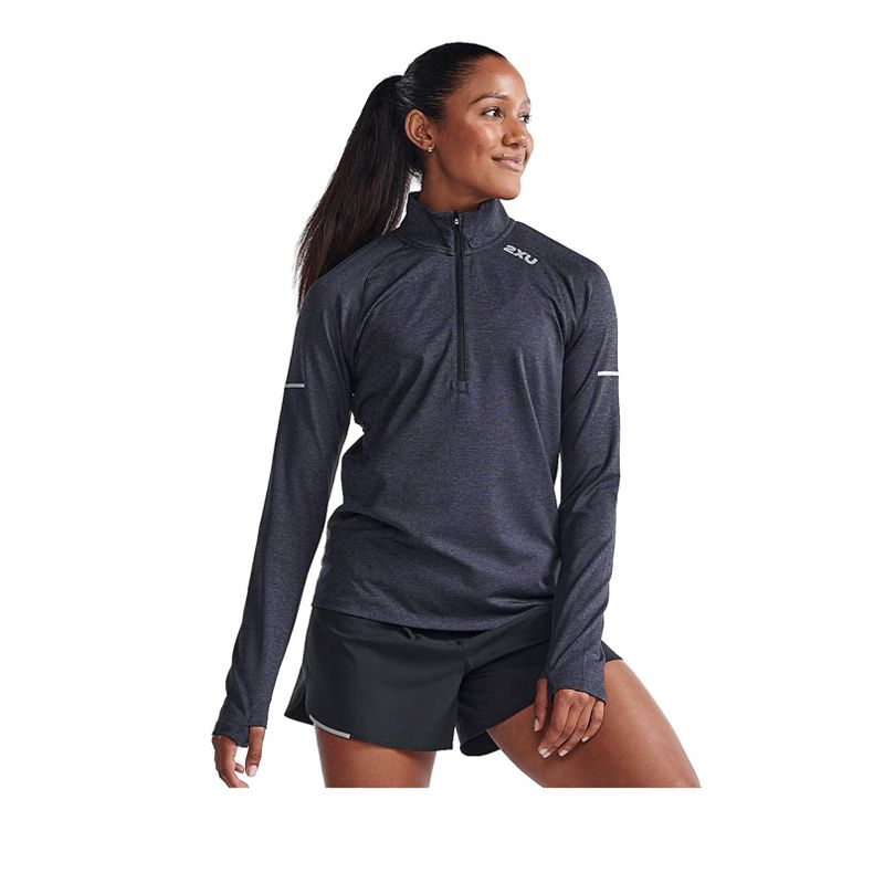 Womens Aero 1/2 Zip - Black