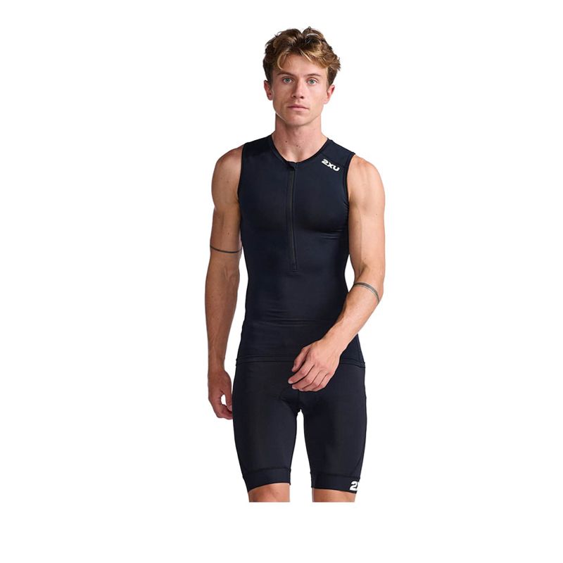 MT6438A Men Singlets Compression - Black/White