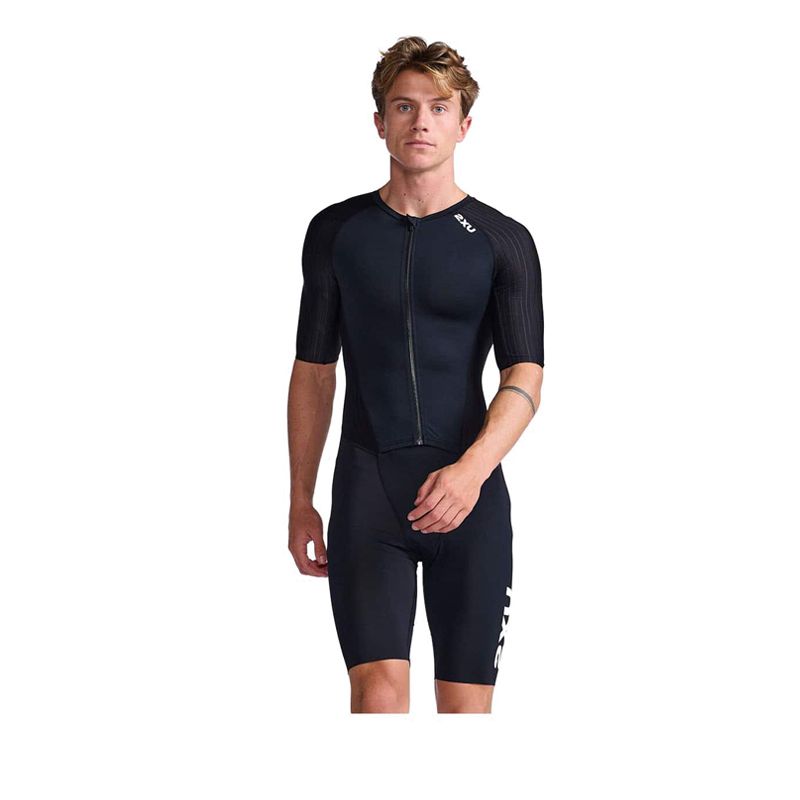 MEN AERO SLEEVED TRISUIT - BLACK