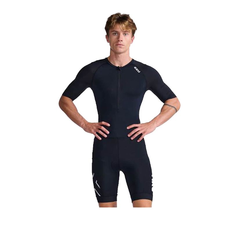 MT7043D Men Trisuit - Black/White