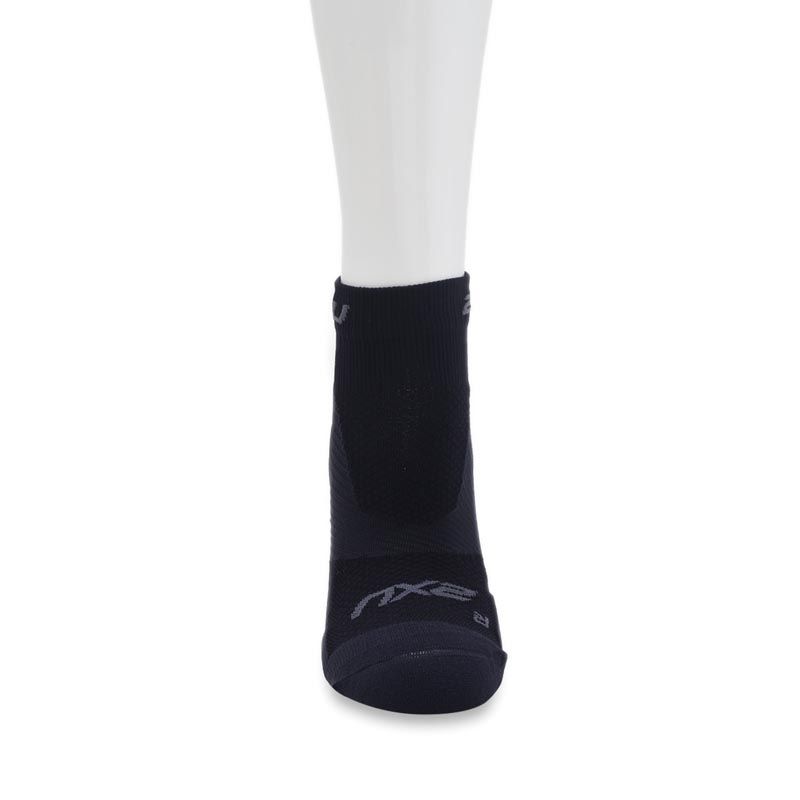 Unisex Vectr Light Cush 1/4 Crew Sock - Black