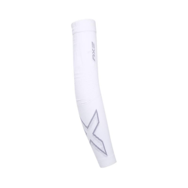 Flex Run Unisex Compression Arm Sleeve - White