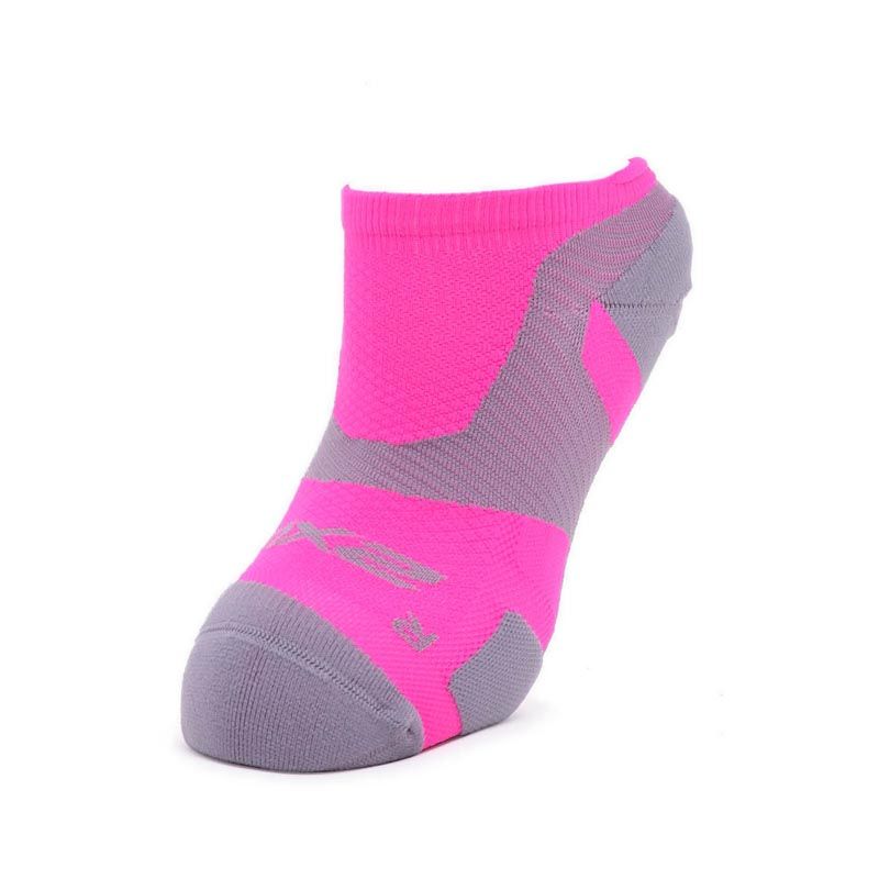 Unisex VECTR Light Cushion No Show Socks - Pink