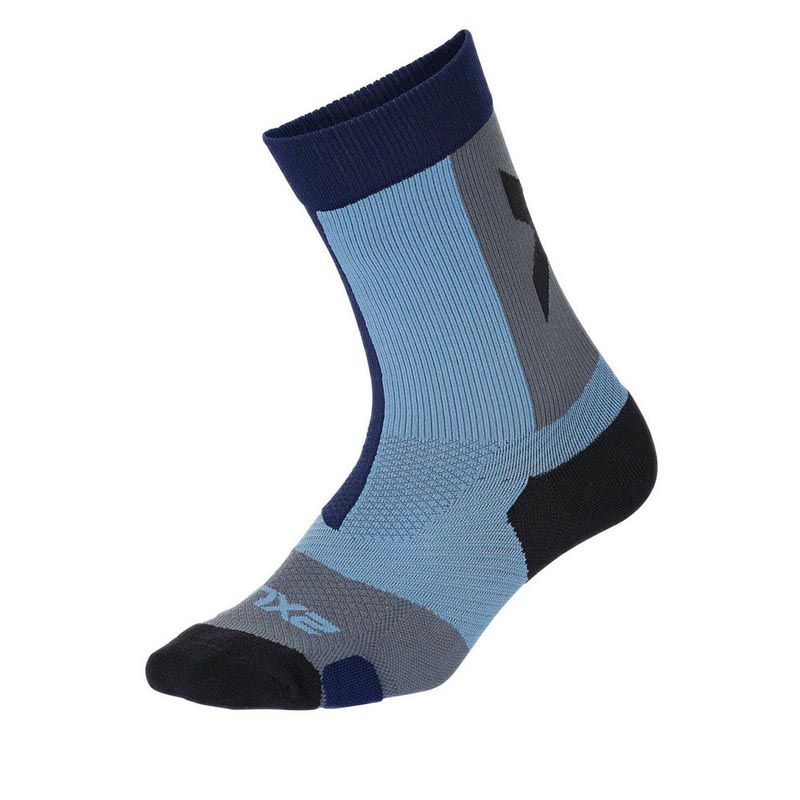 Unisex Vectr Light Cushion Crew Socks - Navy