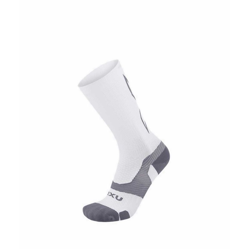 2XU Unisex Vectr Light Cushion Crew Socks - White