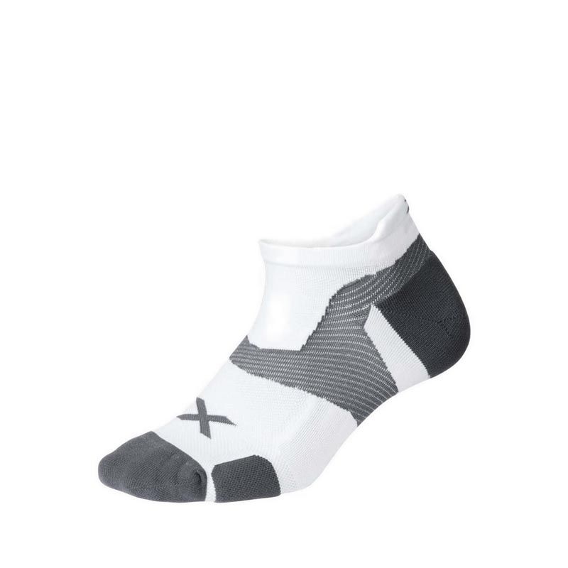 Unisex Vectr Ultralight No Show Socks - White