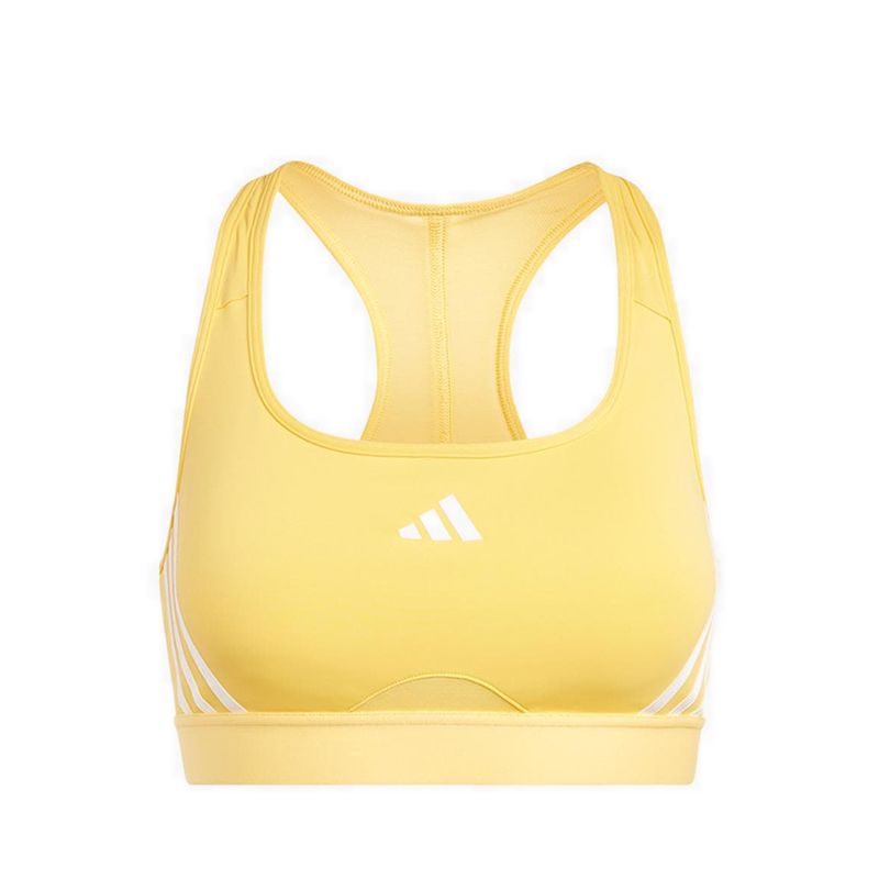 Powerimpact Train Medium-Support 3-Stripes Women's Bra - Yellow