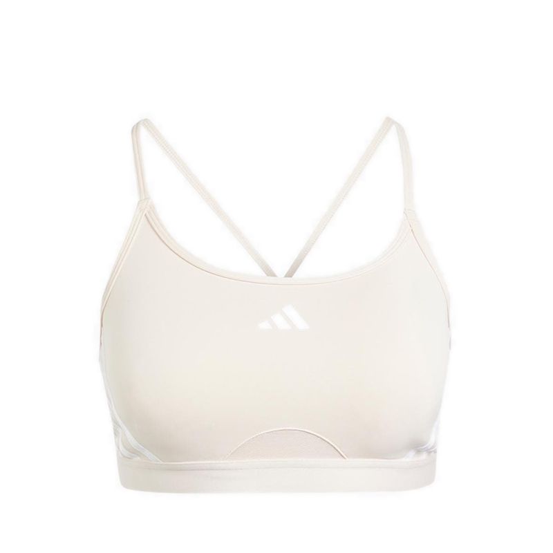Aeroreact Training Light-Support 3-Stripes Women's Bra - White