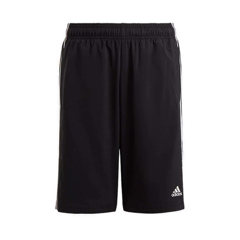 Essentials 3-Stripes Kids Woven Shorts - Black