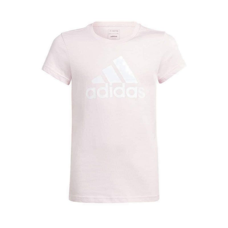 Essentials Big Logo Girls Cotton T-Shirt - Clear Pink