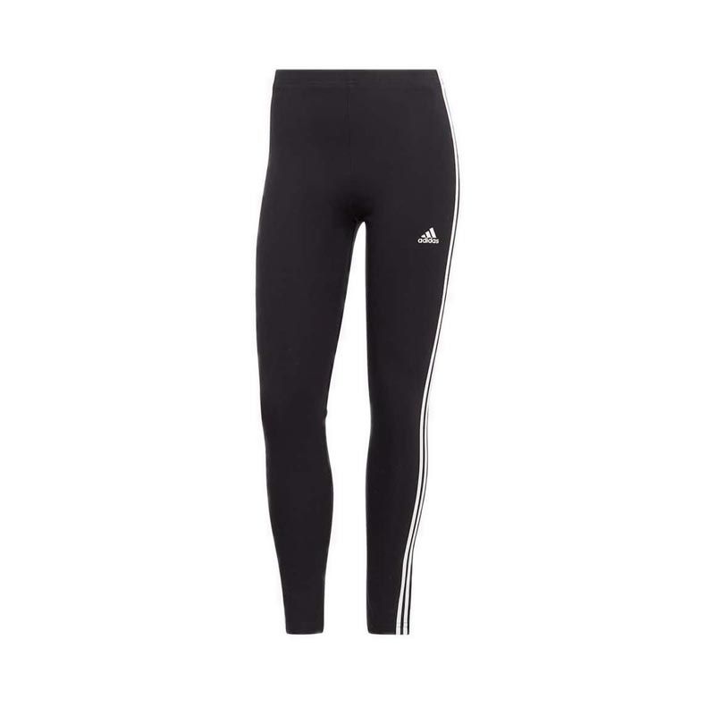 Essentials 3-Stripes High-Waisted Single Jersey Women's Leggings - Black