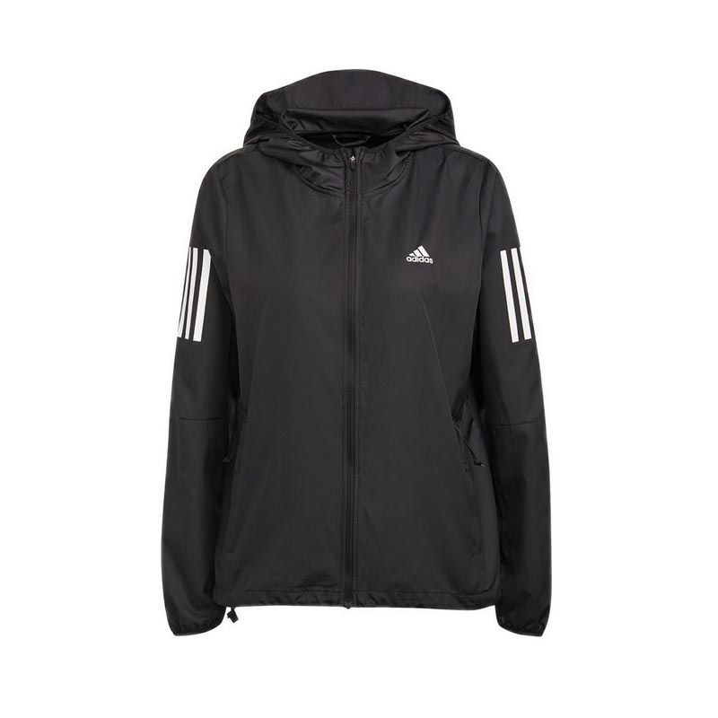 Own The Run Women's Hooded Running Windbreaker - Black