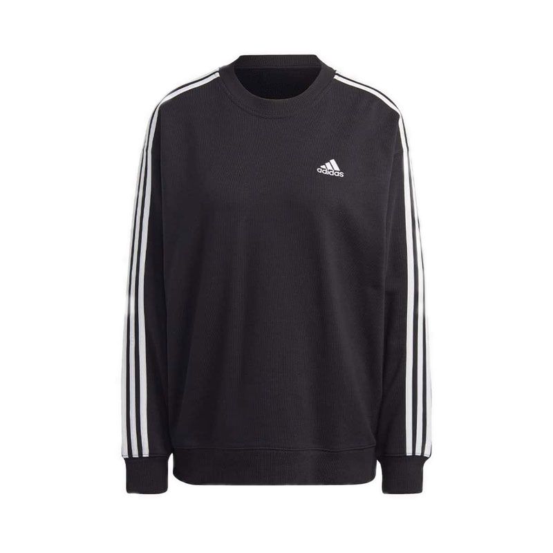 Essentials 3-Stripes Women's Sweatshirt - Black