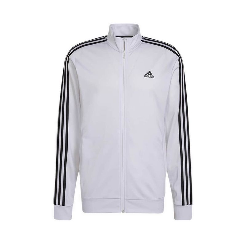 Essentials Warm-Up 3-Stripes Men's Track Top - White/Black