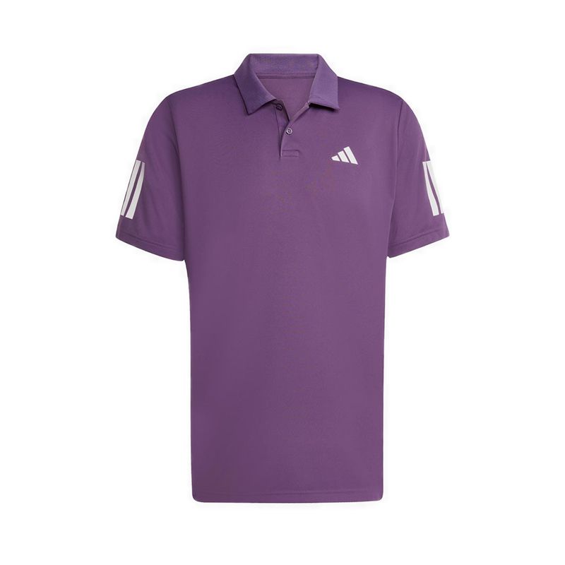 Club Men's Tennis 3-Stripes Polo Shirt - Aurora Plum
