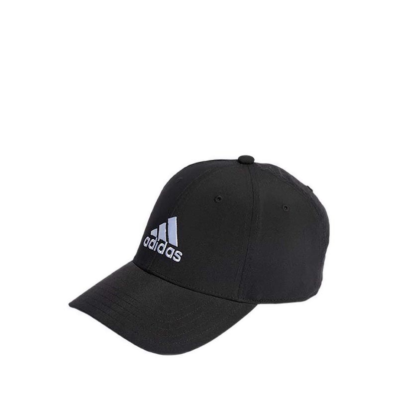 Embroidered Logo Lightweight Unisex Baseball Cap - Black