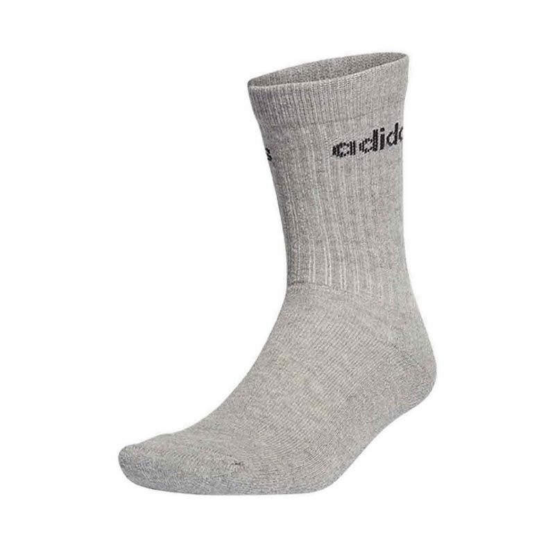 Unisex Half-Cushioned Crew Socks 3 Pairs - grey heather