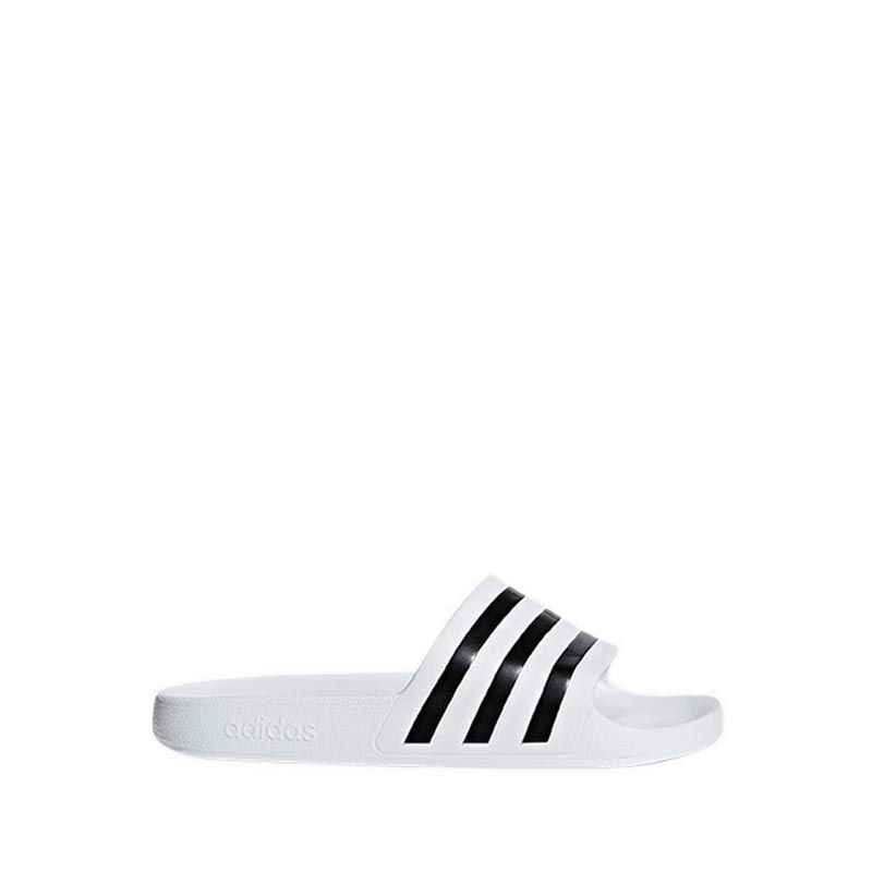 ADILETTE AQUA SLIDES UNISEX SANDALS - WHITE