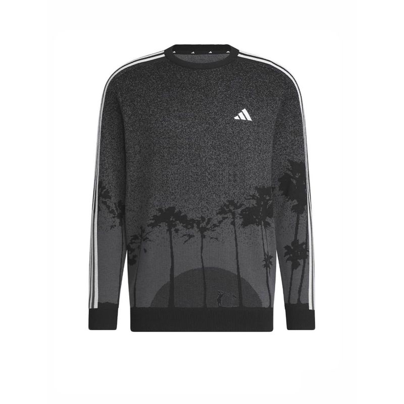 JACQUARD PULLOVER SWEATER - BLACK