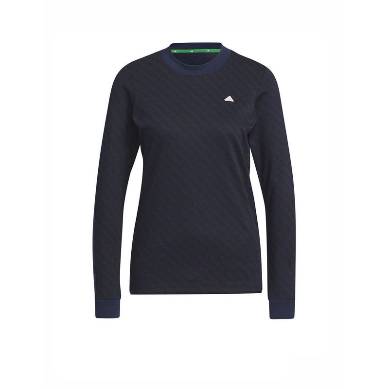 PLAY GREEN GRAPHIC LONG SLEEVE MOCK SHIRT WOMEN'S - BLACK