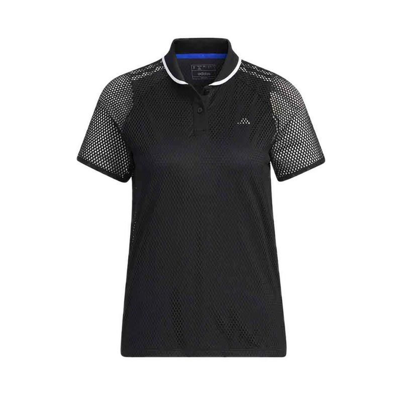 MESH WOMEN'S POLO BLACK
