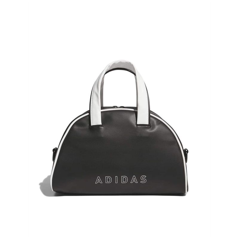 3 STRIPES ROUND POUCH BAG WOMEN'S - BLACK WHITE