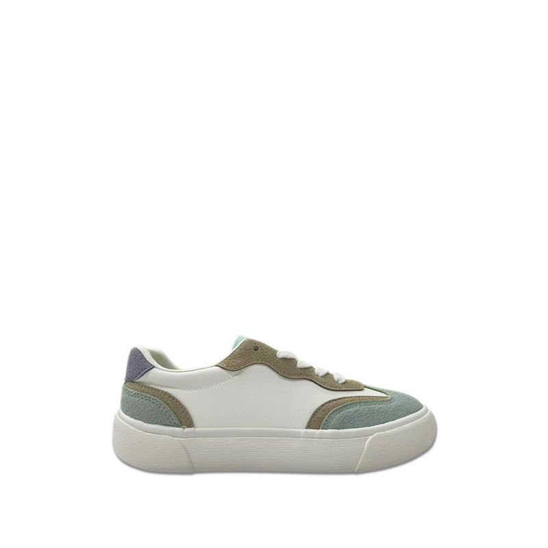 Biselle Women's Sneakers Shoes- White/Lt Blue/Sand