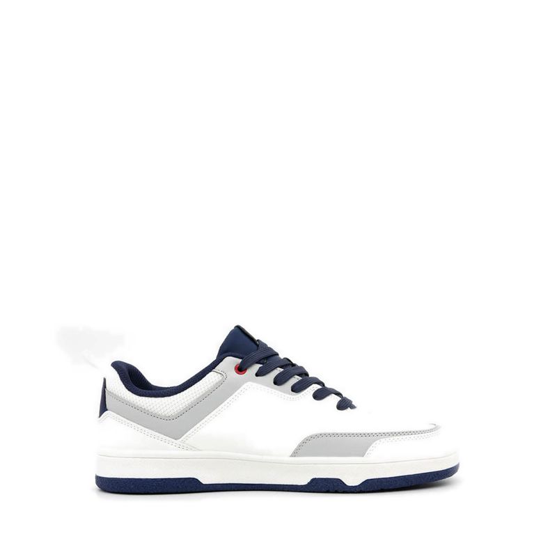 Brue Men's Sneakers- White/Grey/Navy