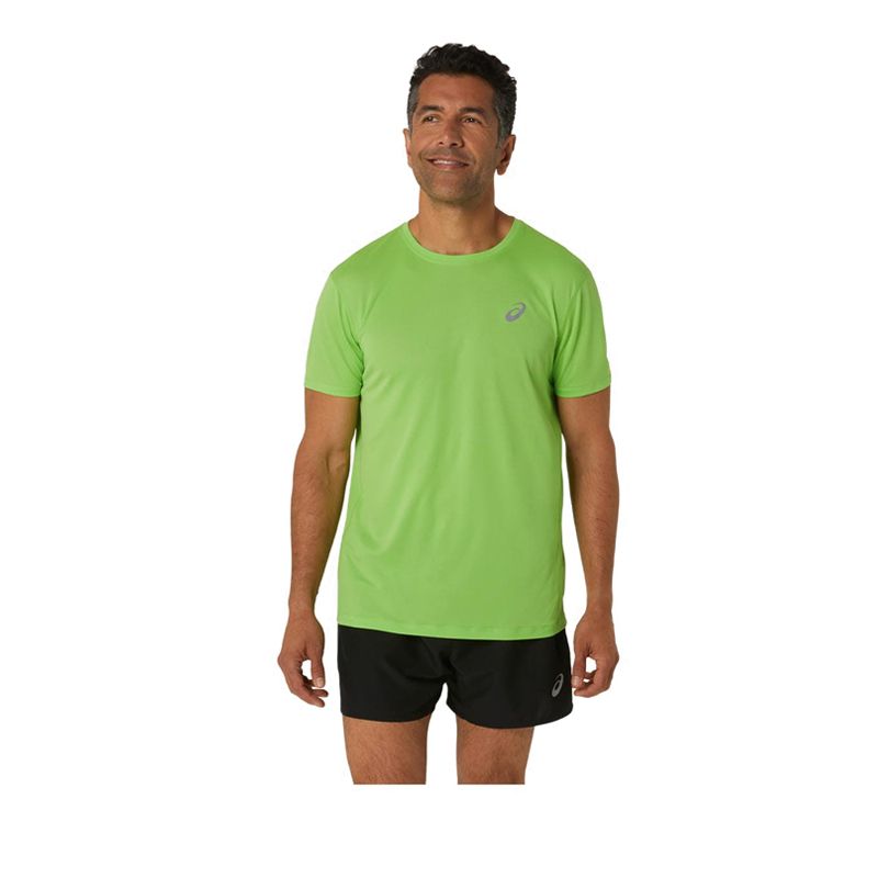 Silver SS Mens Top - Lime