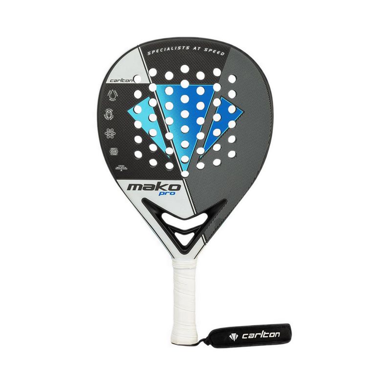 Mako Pro Unisex Padel Racket - White/Blue