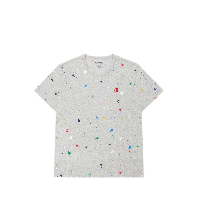 Men's Short Sleeve T-Shirt - Paint Splatter Oxford Grey