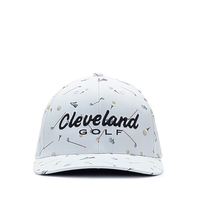 Golf Print Hat Unisex - White