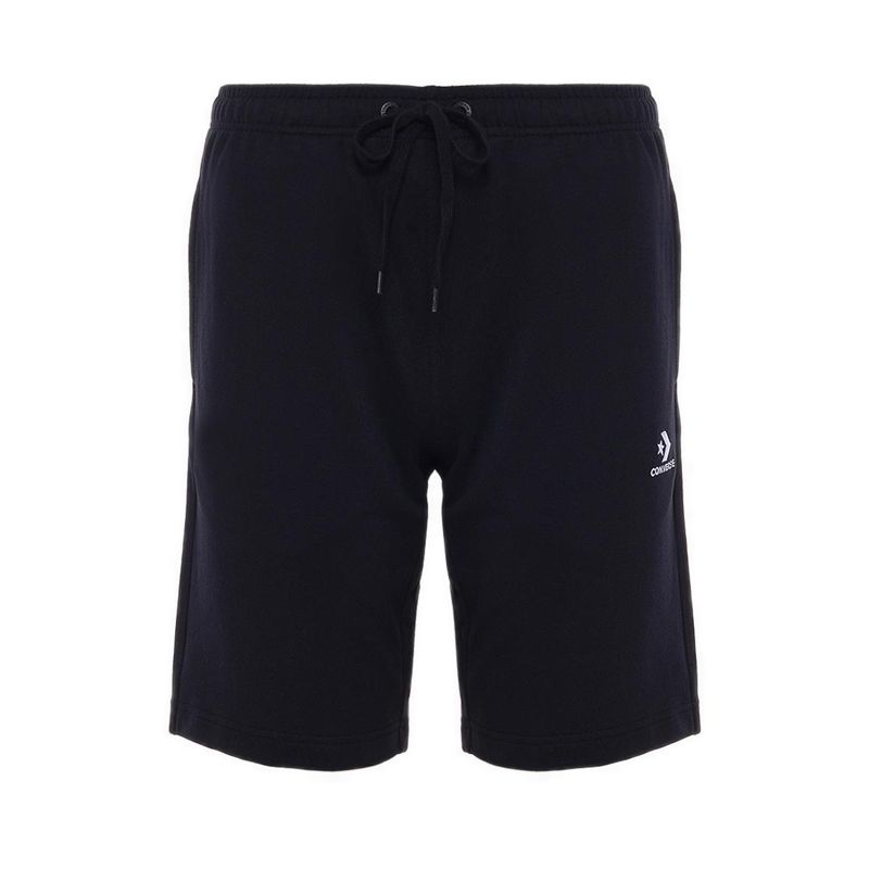 Go-To Embroidered Star Chevron Standard-Fit Fleece Men's Short - Black