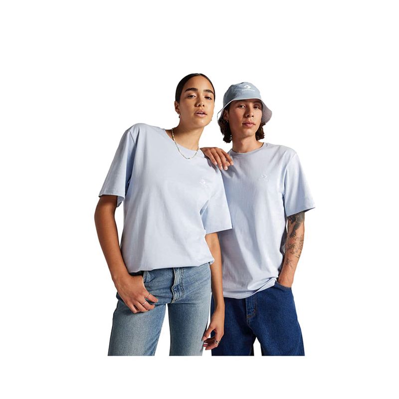 Standard Fit Left Chest Star Chev Emb Men's Tee - Cloudy Daze