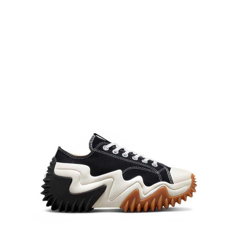 Run Star Motion Canvas Platform Unisex Sneakers - Black