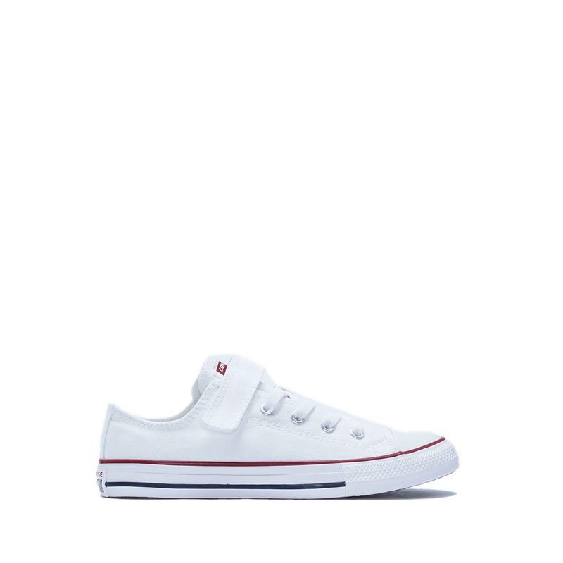 GIRLS CHUCK TAYLOR ALL STAR 1V EASY-ON SNEAKERS - WHITE/WHITE/NATURAL