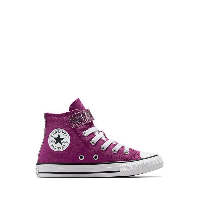 CTAS 1V Shimmer Easy-On Girl's Sneakers - Quantum Violet/White/Black