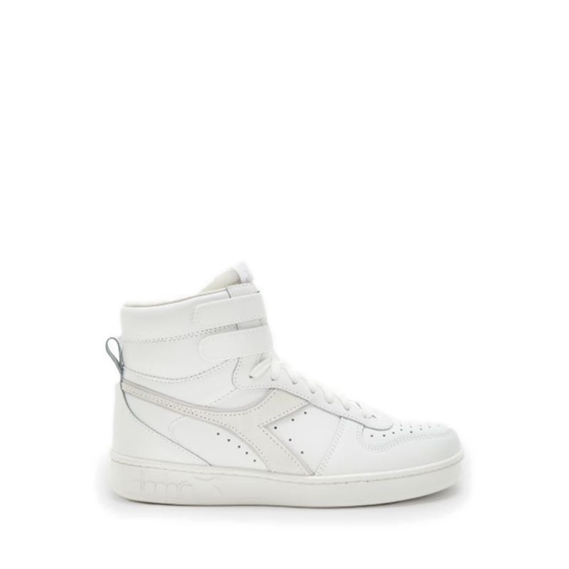 Magic Basket Mid Leather Wn Women's Casual Shoes - White